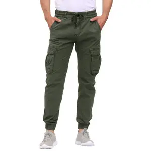 Los más exigentes, llegada de 2024, pantalones Cargo verdes para hombre con cintura elástica y logotipo personalizado a la venta, pantalones Cargo para hombre
