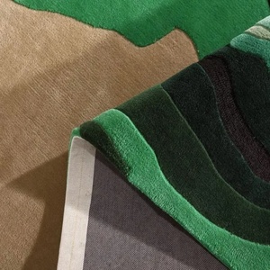 Alfombra de área hecha a mano de alta calidad para decoración del hogar, alfombras florales bordadas de 8x10 y 9x12 para sala de estar, pila cortada, antideslizante, lavable - Product Image 3