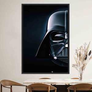 ภาพพิมพ์บนผ้าใบภาพยนตร์ดาร์ธ เวเดอร์: ของตกแต่งสไตล์โมเดิร์นจากสตาร์วอร์ส, ผ้าใบกรอบสีดำ - Product Image 1