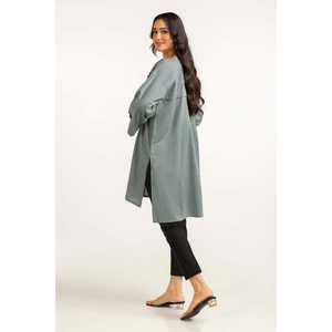 เสื้อเชิ้ตผ้าฝ้ายย้อมสีเขียวปักลายดอกไม้สำหรับผู้หญิง ฟรีไซส์ พิมพ์ลายดอกไม้ ผ้าป๊อปลิน ผ้าไหม ไซส์ XL 3XL 4XL แต่งลูกไม้ สำหรับใส่ทำงาน - Product Image 5