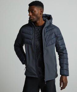 Veste matelassée en duvet softshell à capuche épaisse de haute qualité avec logo personnalisé, mode d'hiver, pour hommes, nouvelle veste matelassée en duvet décontractée d'hiver - Product Image 3