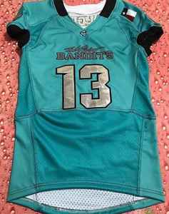 เสื้อเจอร์ซี่ย์ออกแบบได้เองสำหรับเยาวชน,เครื่องแบบฟุตบอลอเมริกันฟุตบอลมีฮู้ด7v7เสื้อกระเป๋าดัฟเฟิลขาสั้น - Product Image 4