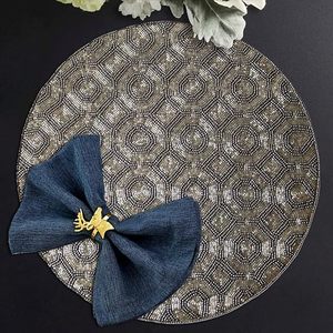 Best Luxury Glass <b>Beaded</b> Tableware Decorative Stylish Elegant <b>Placemat</b> for Parties and Functions or As a Stylish Gift - Product Image 2