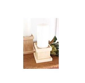 Bougeoir décoratif en bois naturel pour fête de mariage Look créatif Bougeoirs en bois faits à la main 100% Fournisseur en gros - Product Image 1