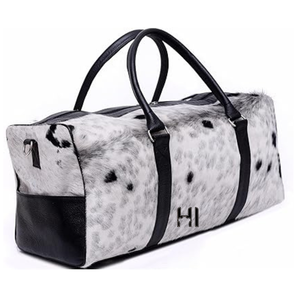 New Arrival Boho Western Cowhide Hairon Leather <b>Duffle</b> <b>Bag</b> <b>Large</b> Capacity Casual Durable Weekender Overnight Gym Sports Travel - Product Image 3
