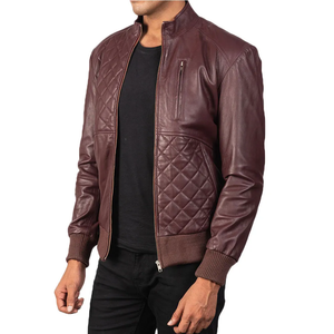 Chaqueta de cuero tradicional para hombre con estilo de cuero auténtico marrón chocolate, temporada de chaquetas de cuero genuino - Product Image 3