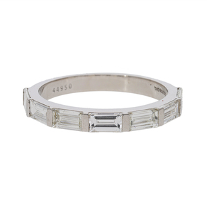 14K oro elegante diseño moderno Baguette diamante eternidad banda canal-conjunto paso a paso anillo de diamantes naturales - Product Image 1