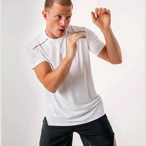 เสื้อยืดมวยระบายอากาศได้ดีสำหรับผู้ชายสร้างแรงบันดาลใจจากการสั่งตัดสำหรับกีฬา - Product Image 4