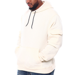 Pull à capuche 100% coton avec logo personnalisé pour hommes, sweat-shirt surdimensionné en polaire lourde avec cordon de serrage, sweat-shirt de qualité d'usine - Product Image 2