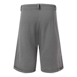 Pas cher prix nouveauté hommes Jogging Shorts solide été respirant coton longueur motif poches plaine teint 100% coton - Product Image 6
