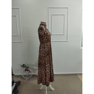 Robe maxi Supreme à épaules dénudées et col rond pour femme, 35187 - Léopard - Product Image 6