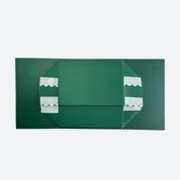 Boîte cadeau magnétique de luxe en carton personnalisé, rouge profond, format A5, avec estampage à chaud argenté, pour emballage de détail de Noël