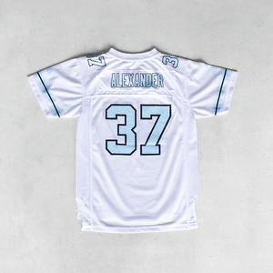 Maillot en maille rétro de football américain conçu sur mesure en gros Short de style streetwear surdimensionné de grande taille à impression numérique - Product Image 2