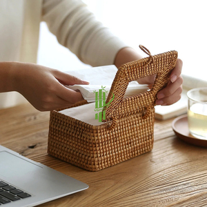 Vietnamese <b>Rattan</b> <b>Tissue</b> <b>Box</b> <b>Cover</b> Paper <b>Box</b> <b>Tissue</b> Holder for Decor Best Selling 2022 - Product Image 5