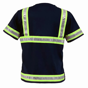 เสื้อสะท้อนแสงลายแถบสะท้อนแสง Hi VIS ชุดทำงานแขนสั้นสะท้อนแสงมองเห็นได้ชัดเจน - Product Image 5