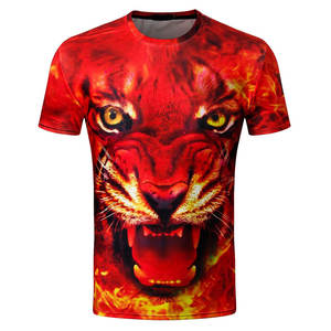 Sublimación espacios en blanco hombres poliéster personalizado camiseta China venta al por mayor Stock - Product Image 4