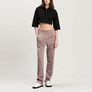 Pantalon de jogging ample et évasé pour femme, dernière conception, best-seller, hiver, taille élastique, respirant, en molleton de coton - Product Image 5