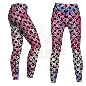 Leggings de cintura media de algodón 100% para mujer, ropa de Fitness de punto transpirable, impresión Digital, sublimación, etiquetas privadas, suave y colorida - Product Image 2