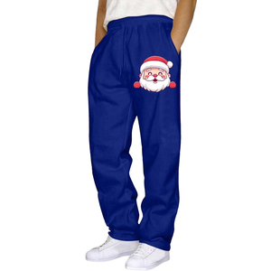 Pantalons de survêtement de Noël pour hommes 100% Polyester Design Pantalons de survêtement de Noël Bas de vacances Joggers festifs - Product Image 1