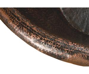 Rustic Hammered Copper Double Slipper <b>Bathtub</b> with Rings Freestanding Antique Copper Soaking Tub with Pedestal Base - Product Image 2