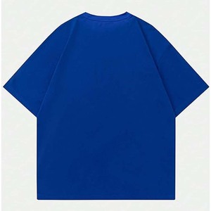 Camiseta de Manga Corta para Hombre, Cuello Redondo, Color Azul, Corte Regular, Color Sólido, Informal, de Jersey, Algodón, Tejido Liso - Product Image 2