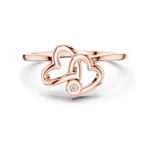 Elegante Anillo de Diamante de Laboratorio en Forma de Corazón para Mujer, Oro de 18K, 14K, 10K y Plata 925, Claridad VVS-VS, Opciones de Moissanita y Diamante - Product Image 1