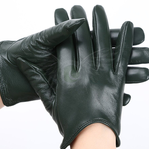 Gants en cuir noir pour hommes, accessoires à la mode, utilisation quotidienne, fête, à la mode, 2020 - Product Image 1