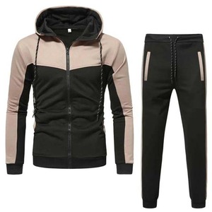 Ropa deportiva de diseño personalizado OEM de la mejor calidad, 100% algodón polar para hombre, ropa deportiva de entrenamiento para correr, chándales de color contrastante para hombre - Product Image 3