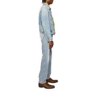 Veste en jean personnalisée pour homme – Tendance automne, style décontracté, col montant - Product Image 3