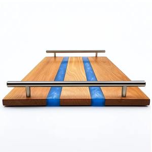 Best Quality Minimalist Resin and Wood <b>Tray</b> Contemporary <b>Organizer</b> for Tabletop Vanity <b>Desk</b> and Daily Essentials At Best Price - Product Image 5