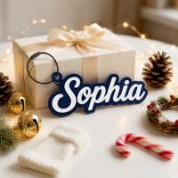 Ornement nominatif personnalisé en acrylique découpé sur mesure avec lettrage cursive pour breloque de sac, porte-clés, décoration suspendue quotidienne et souvenir
