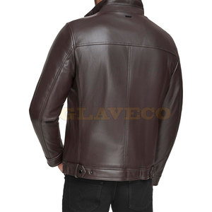 Chaqueta de Cuero Impermeable para Hombre de Invierno con Cuello Alto y Logotipo Frontal - Alta Calidad, Ecológica y Transpirable - Product Image 3