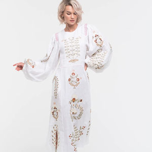 Damas DE HONOR ucranianas Verano Indio mejor calidad 2025 vestido bordado ucraniano único vestido de manga larga para mujeres Casual - Product Image 1