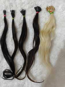 ผมต่อเคราตินเชื่อมแบบคู่ผมต่อแบบมนุษย์ดิบ100% เคราตินเชื่อมแบบยูแบน - Product Image 5