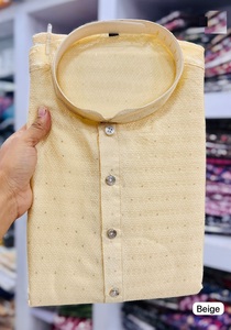 Nouveau Kurt en Soie et Coton Jacquard pour Hommes avec Travail de Paillettes pour la Vente en Gros - Product Image 6