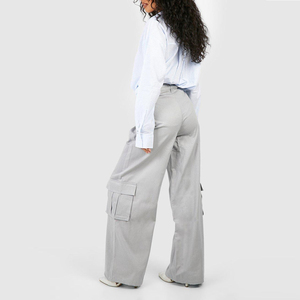 Venta al por mayor de ropa informal de cintura alta pantalones Cargo para damas nueva llegada uso al aire libre mujeres pantalones Cargo con su logotipo - Product Image 2