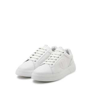 Sneakers décontractées unisexes, logo Rey V, mocassins blancs, chaussures de sport tendance, chaussures de marche, dessus en nappa, semelle intérieure en PU, maille, fabriqué en Italie - Product Image 1