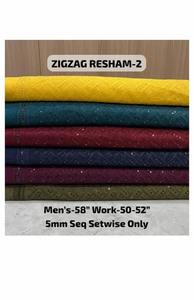 Majisa Tissu Ethnique Traditionnel Rayonne Lucknowi Chikan Tissu Brodé Fournisseur en Vrac pour Hommes Kurtas Tissé Stretch - Product Image 3