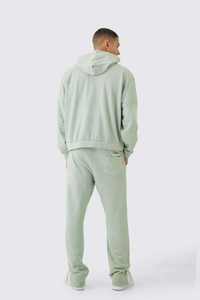 ชุดวอร์มลำลองแบบมีฮู้ด ดีไซน์ใหม่ คุณภาพพรีเมียม สำหรับฤดูหนาว สไตล์วินเทจฟอกสี  แฟชั่นผู้ชาย ชุดกีฬา  บริการ OEM รับผลิตตามแบบ - Product Image 3