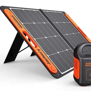 แผงโซลาร์เซลล์แบบพับได้น้ําหนักเบา Jackery SolarSaga 100W กลางแจ้งกําลัง 100W พร้อมการแปลง 23% ทําองค์ประกอบ Monocrystalline