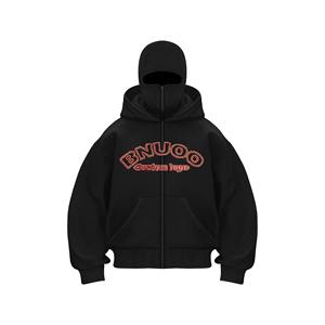 Sweat à capuche à double capuche pour homme avec cagoule et fermeture à glissière Cet élégant sweat à capuche à double capuche offre chaleur et protection - Product Image 6