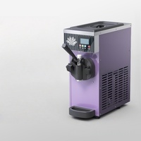 Hoge kwaliteit roestvrijstalen soft-serve ijsmachine met 3 smaken en dubbele compressor voor restaurantgebruik, dubbele spanning