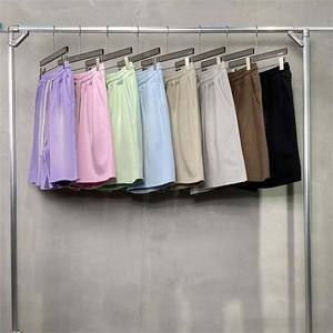 Shorts de jogging pour hommes, dernière conception, en toile de coton 100% de 180 g/m², coupe ample, taille élastique, respirant, pour l'été - Product Image 2