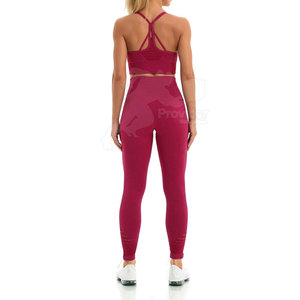 Conjunto de Yoga para Mujer de Primera Calidad, Hecho a Medida, Parte Delantera Sólida, Resistente, Ecológico, Transpirable, Cintura Elástica, Spandex/Poliéster, 2 Piezas - Product Image 5