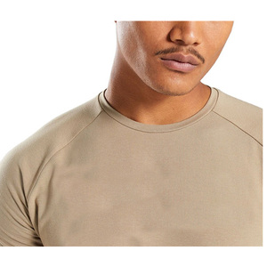 Camisetas ajustadas de Fitness para hombre, ropa de cuello alto de alta calidad, Material de algodón de Color personalizado, camiseta informal de manga corta de secado rápido - Product Image 6