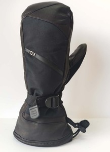 Gants de sport coupe-vent imperméables de haute qualité Logo personnalisé mitaine neige polaire Snowboard gants de ski en peau de chèvre naturelle pour hommes - Product Image 3