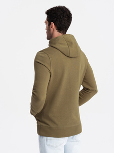 Sweat à capuche en mélange de poly coton 100% pour hommes personnalisable sweat-shirt d'hiver imprimé de logo cool avec technique de tissage bouffant - Product Image 3