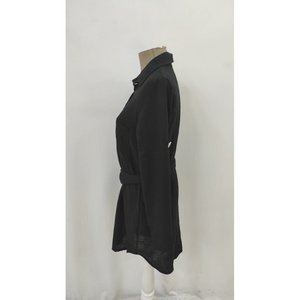 Vestido Mini de Lino Importado para Mujer de Jane's, con Mangas Largas, Cuello con Solapa, Botones Delanteros y Cintura Ajustada - Modelo 31355 - Product Image 5