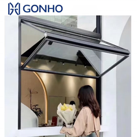 Fenêtre pliante verticale moderne GONHO en alliage d'aluminium avec système coulissant haut/bas et insonorisation