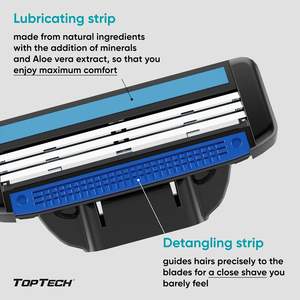 Razor 3 para Hombre - Cartuchos Reemplazables para Afeitadora Manual - Recargas con Tecnología de 3 Cuchillas - Compatible con Gillette Mach3 - Afeitado Suave - Product Image 4